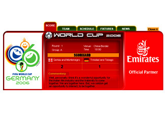 FIFA World Cup Desktop Scorecard for Emirates FIFA World Cup Desktop Scorecard for Emirates